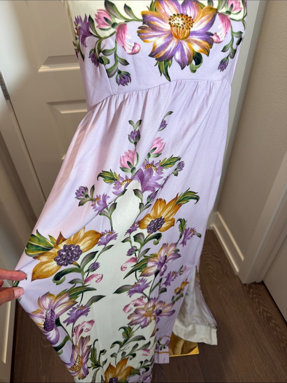 FARM Rio Lilac Maxi Dress Size XL - Picture 5 of 8